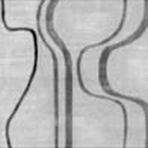 Hand-Knotted monochrome rug detail
